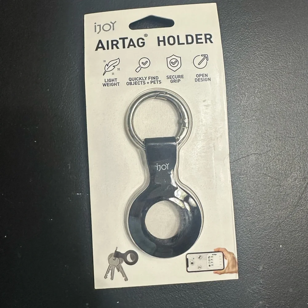 IJOY Airtag Holder - Black Keychain Style